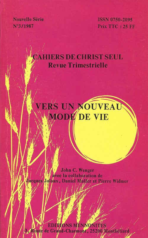 Vers un nouveau mode de vie